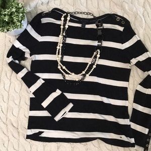 Boatneck striped shirt